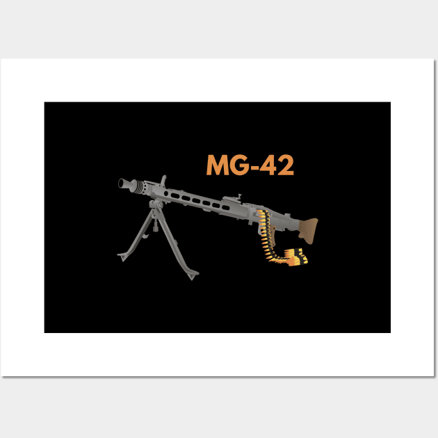 German WW2 Machine Gun MG-42 Wall Art by NorseTech